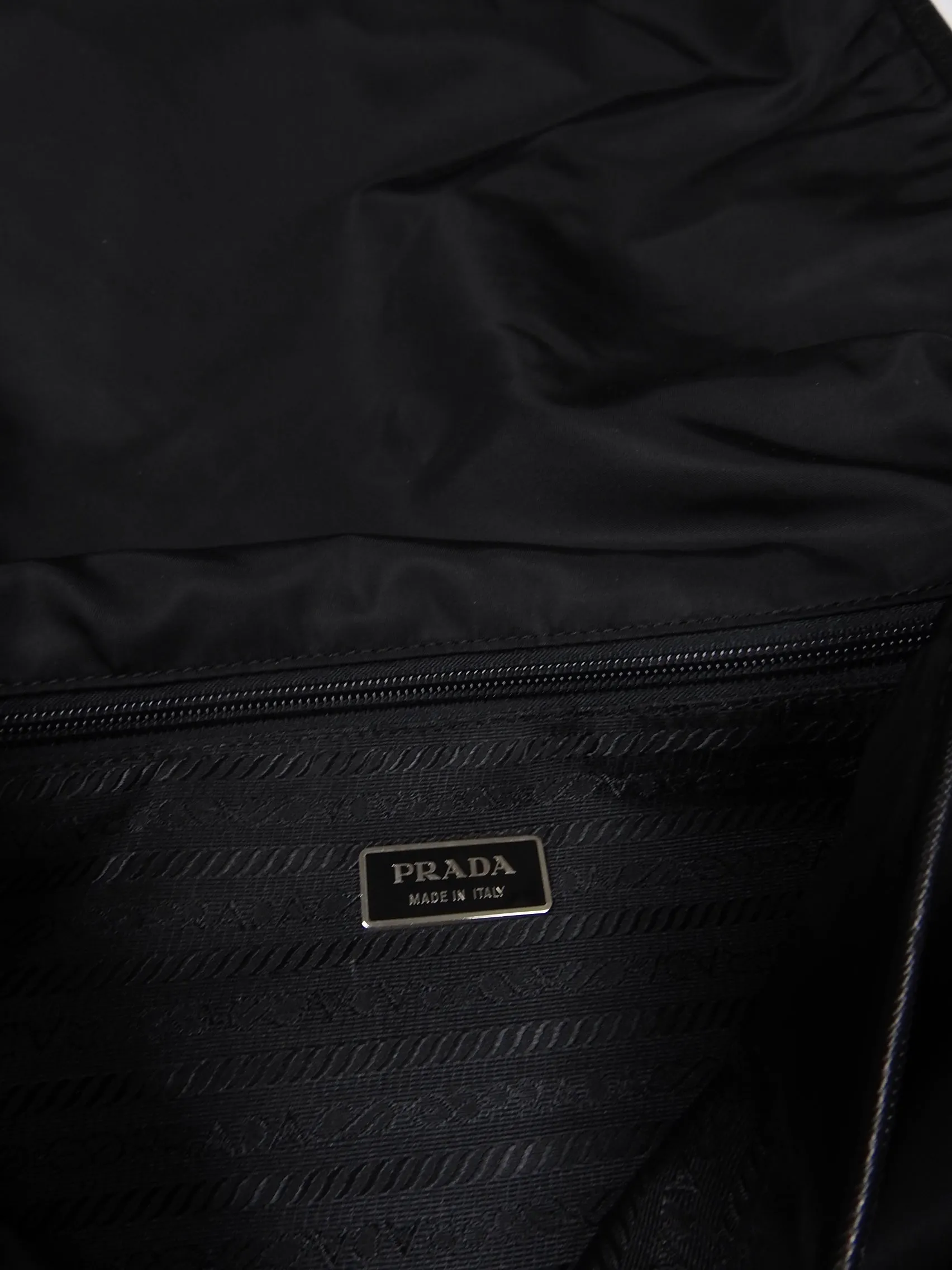Prada Black Nylon Tessuto Crossbody Messanger Bag