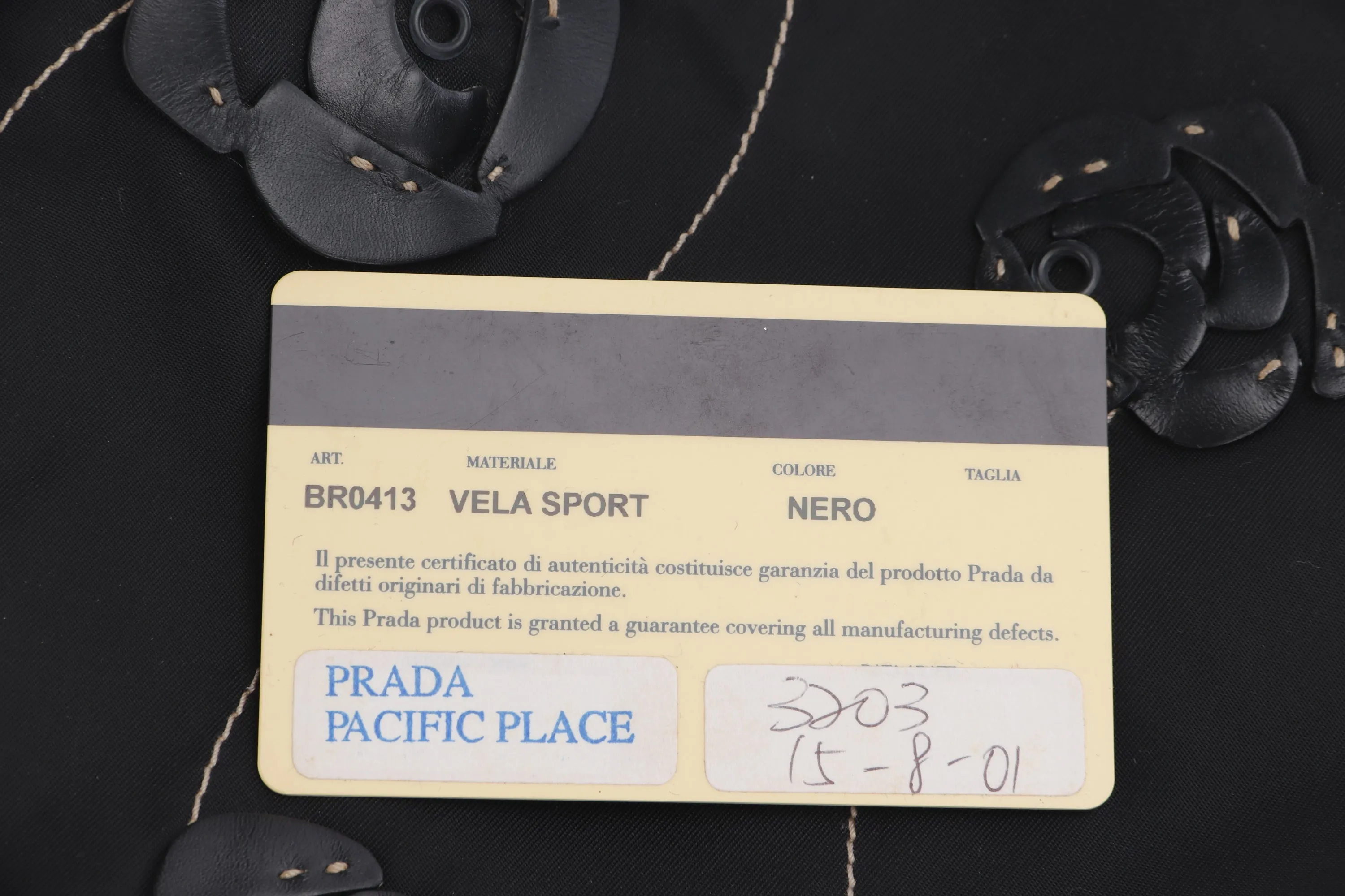 PRADA BR0413 TESSUTO FLORAL HANDBAG NERO BLACK FABRIC, WITH CARD & DUST COVER