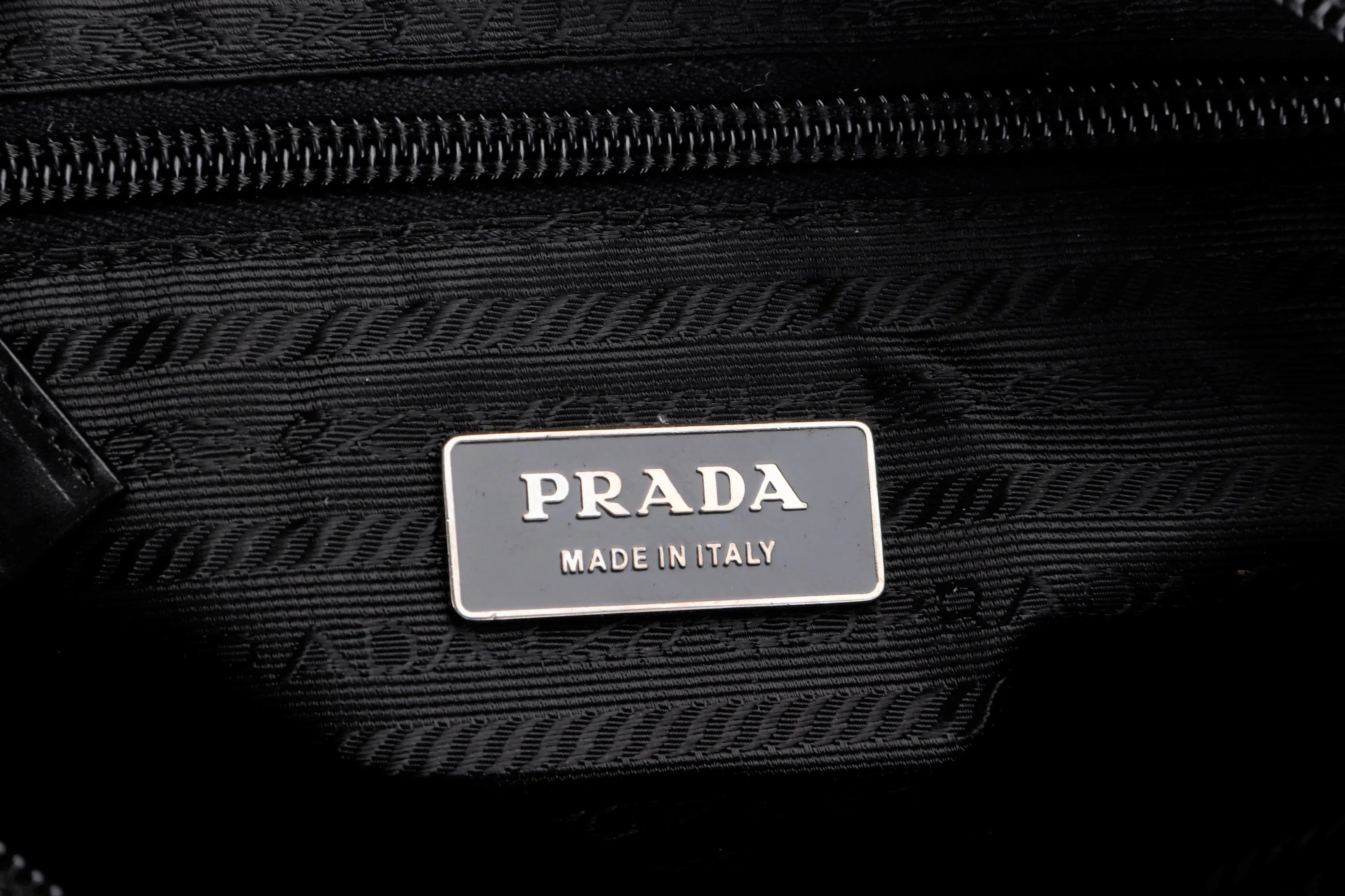 PRADA BR0413 TESSUTO FLORAL HANDBAG NERO BLACK FABRIC, WITH CARD & DUST COVER