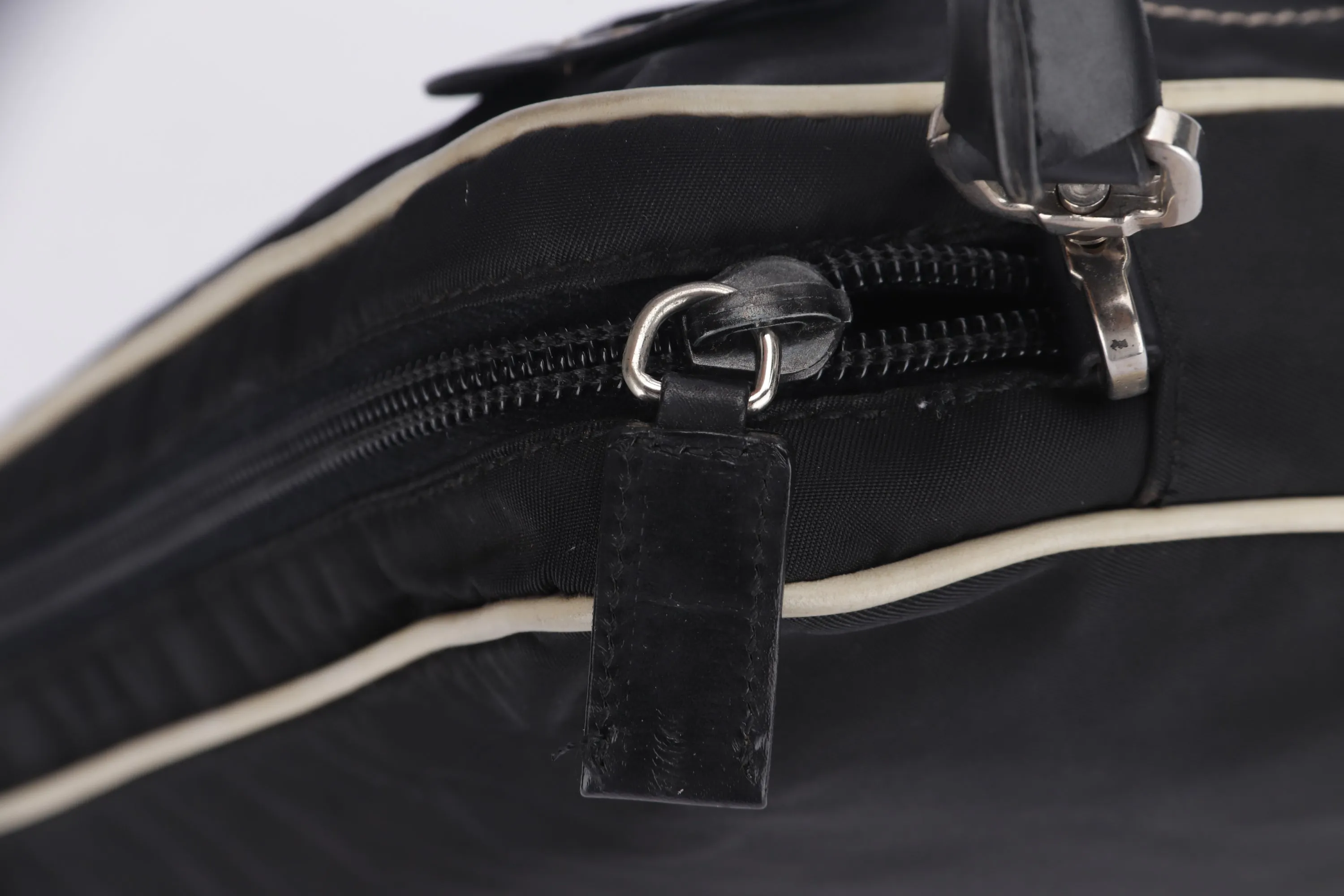 PRADA BR0413 TESSUTO FLORAL HANDBAG NERO BLACK FABRIC, WITH CARD & DUST COVER