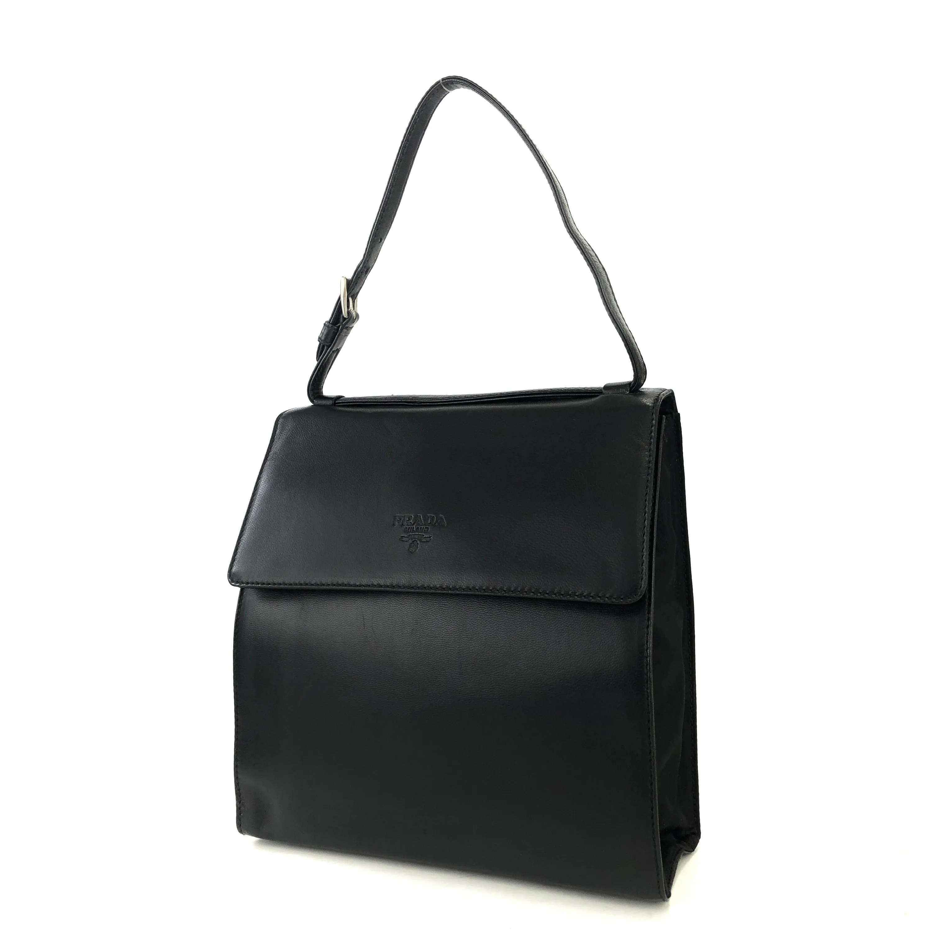 PRADA Nappa Leather Handbag Black wb5dh7