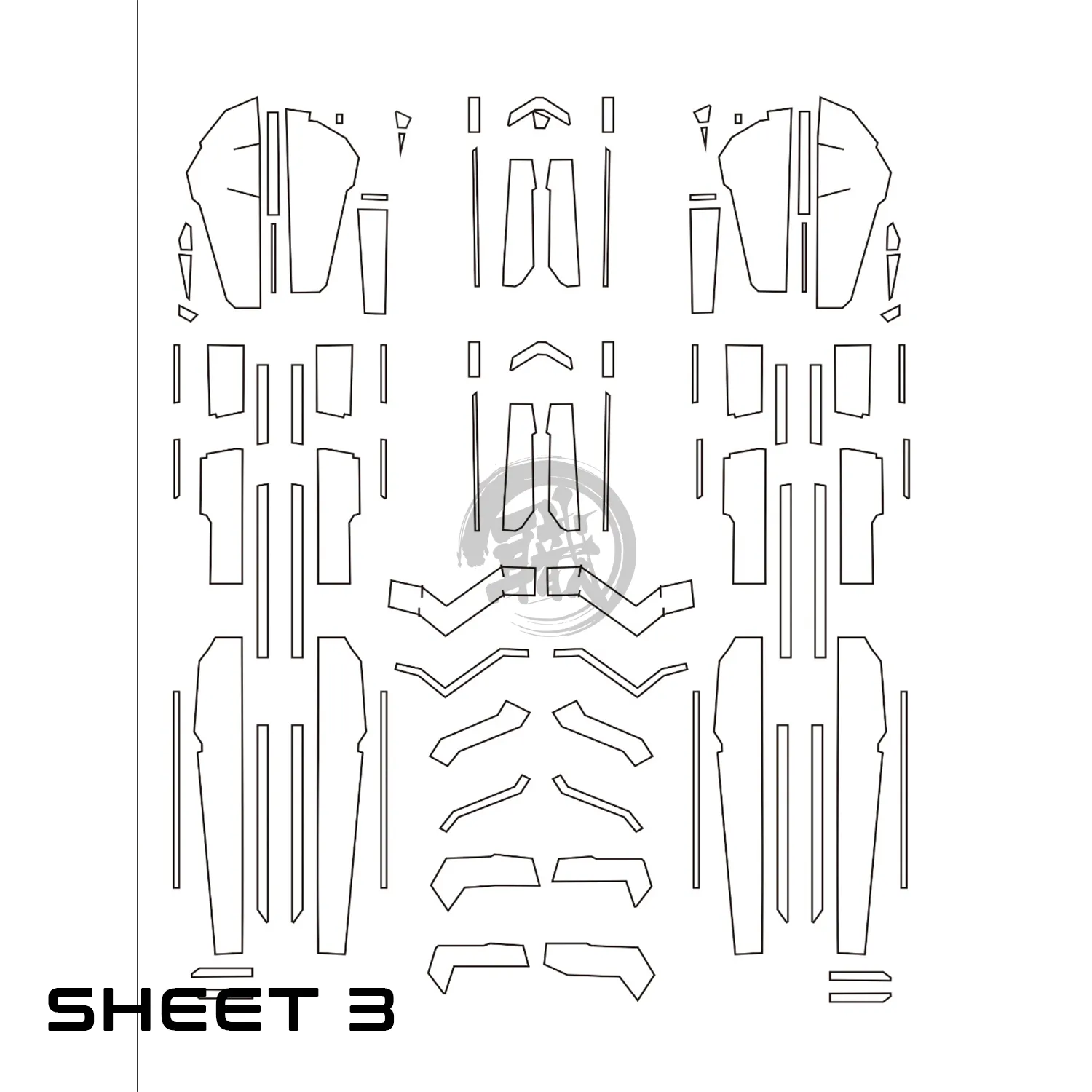 Pre-Cut Masking Tape for Fortune Meow's Studio Justice Resin Conversion Kit