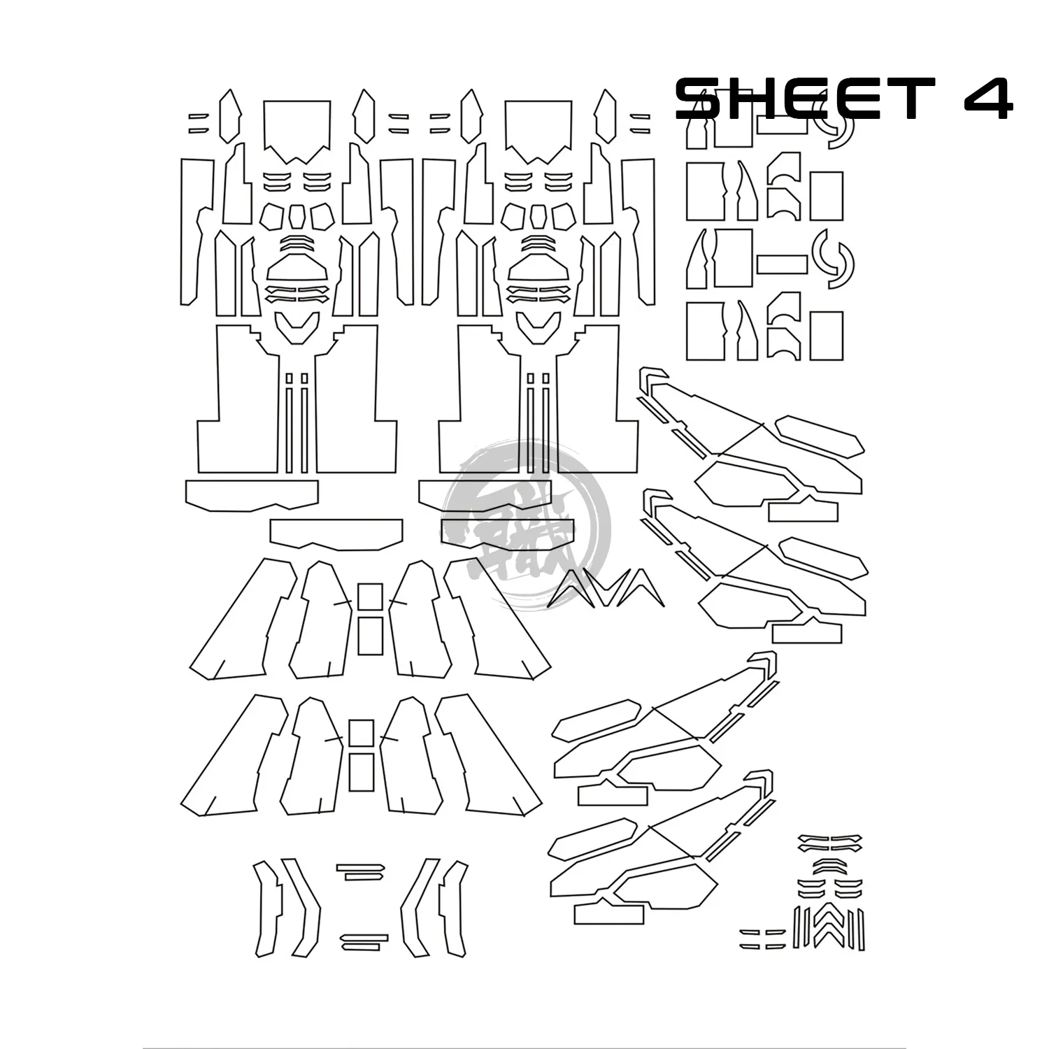 Pre-Cut Masking Tape for Fortune Meow's Studio Justice Resin Conversion Kit