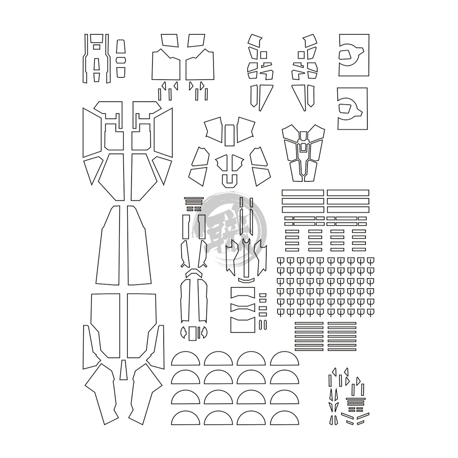 Pre-Cut Masking Tape for Fortune Meow's Studio Justice Resin Conversion Kit