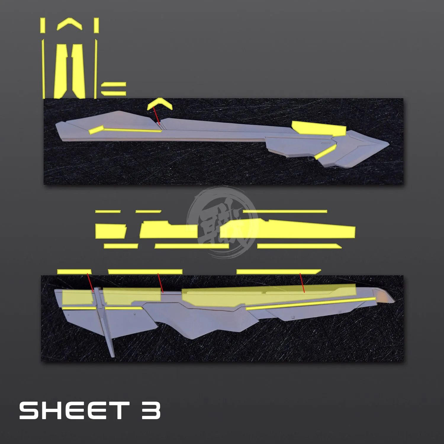 Pre-Cut Masking Tape for Fortune Meow's Studio Justice Resin Conversion Kit