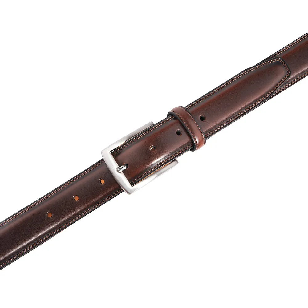 Premium Leather Belt - Mahogany