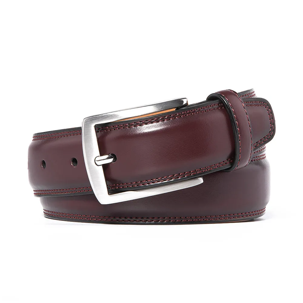 Premium Leather Belt - Wine