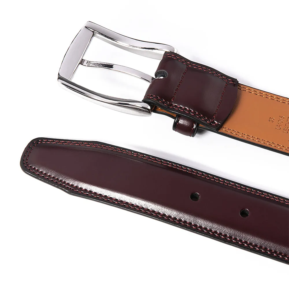 Premium Leather Belt - Wine
