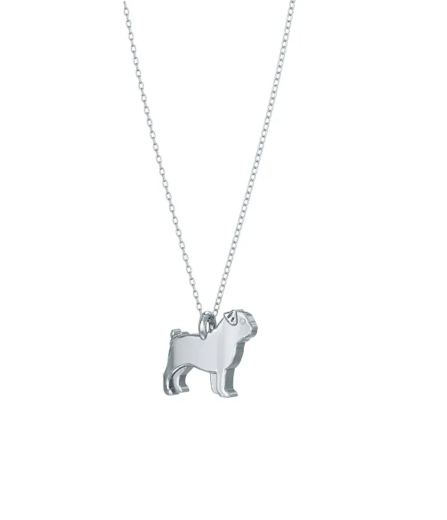 Pug Mini Pups Diamond Necklace