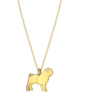 Pug Mini Pups Diamond Necklace