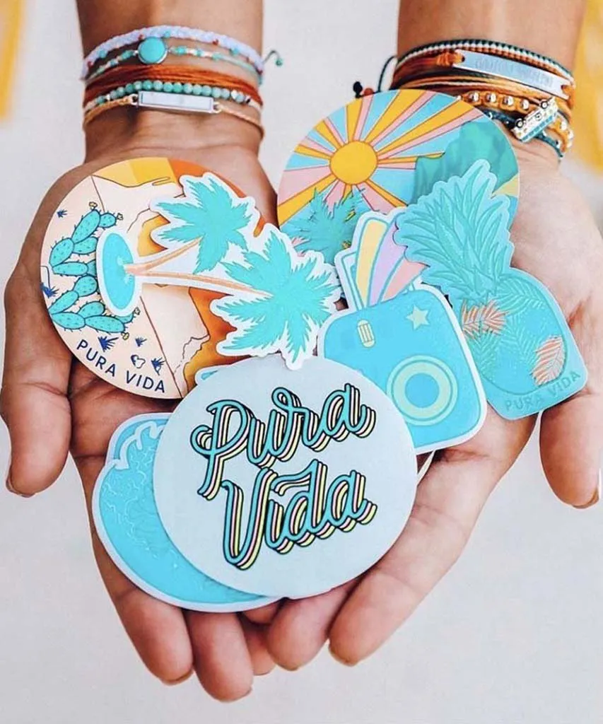 Pura Vida Sticker Packs Assorted