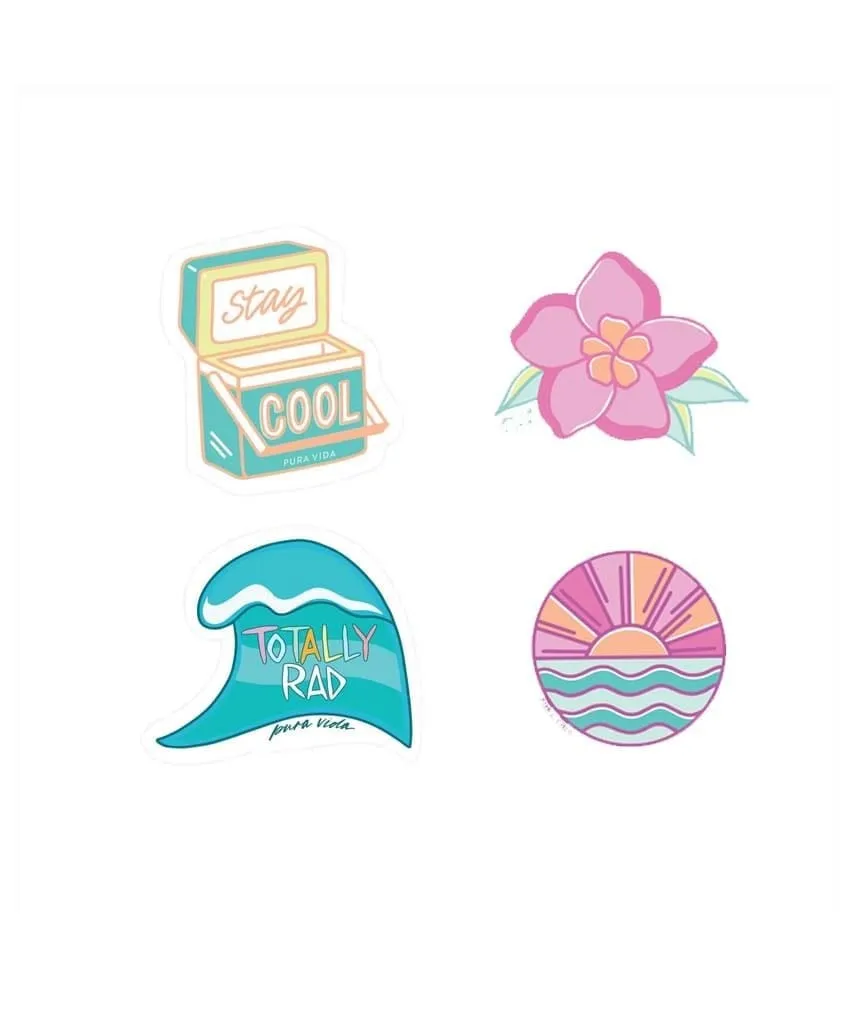 Pura Vida Sticker Packs Assorted