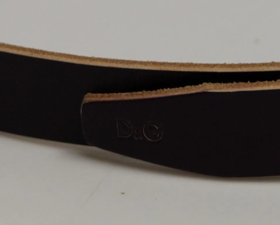 Purple Leather Logo Belt