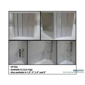 PVC 4 D Ring File with Lamination A4 1.5 Inch