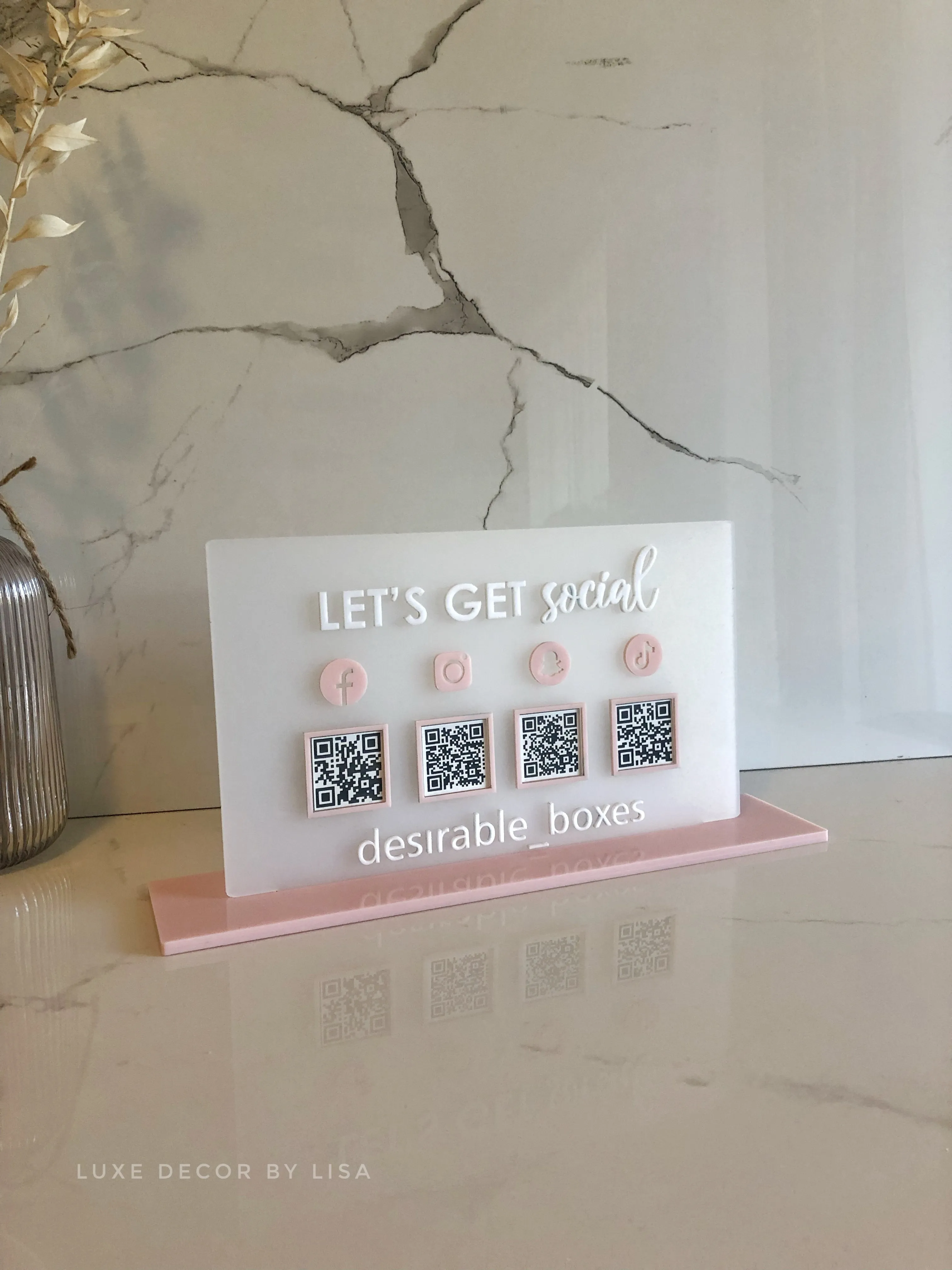 QR Code Sign - x 4 Horizontal Version