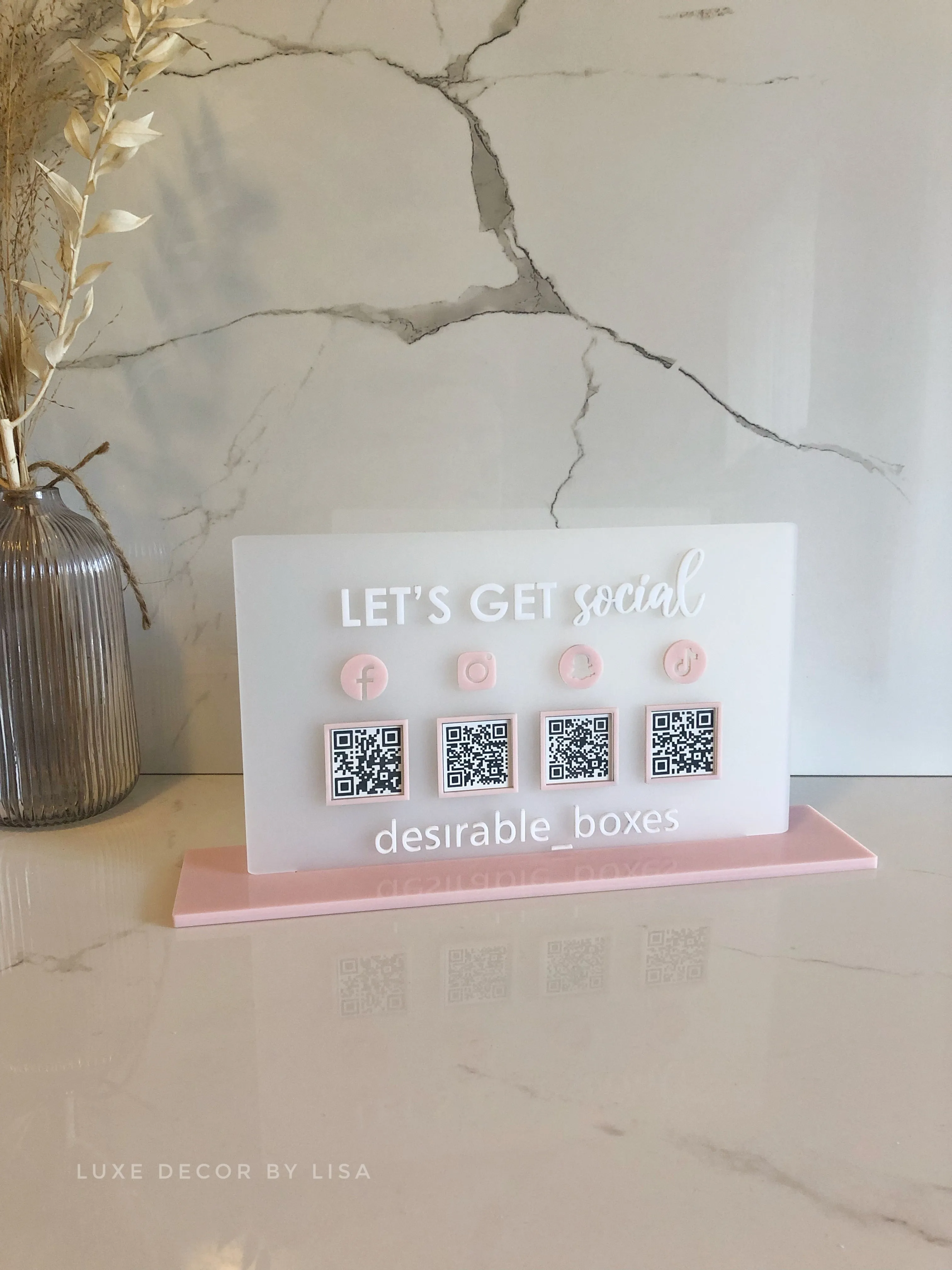 QR Code Sign - x 4 Horizontal Version