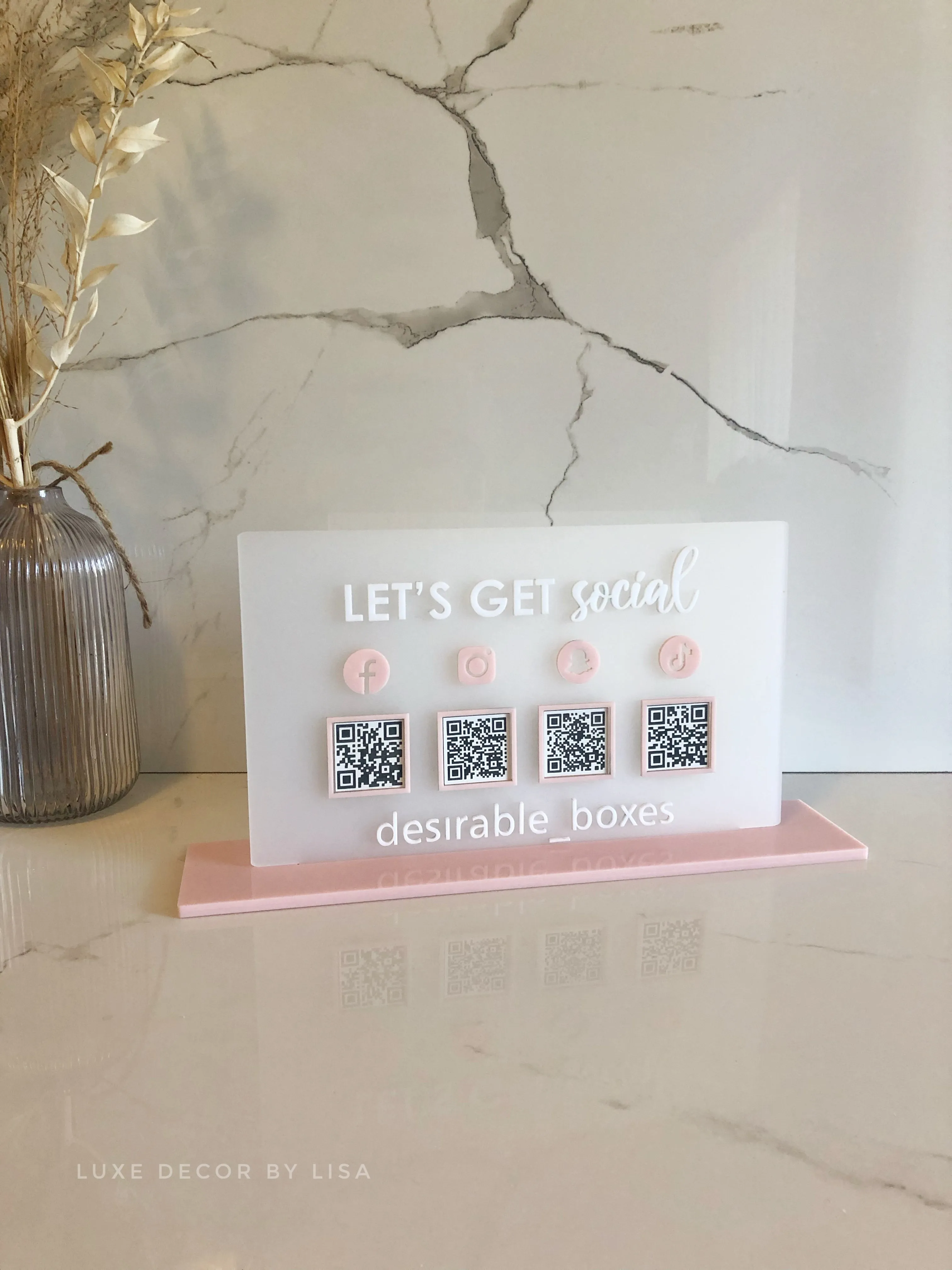 QR Code Sign - x 4 Horizontal Version