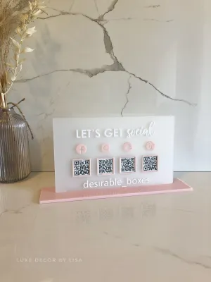 QR Code Sign - x 4 Horizontal Version