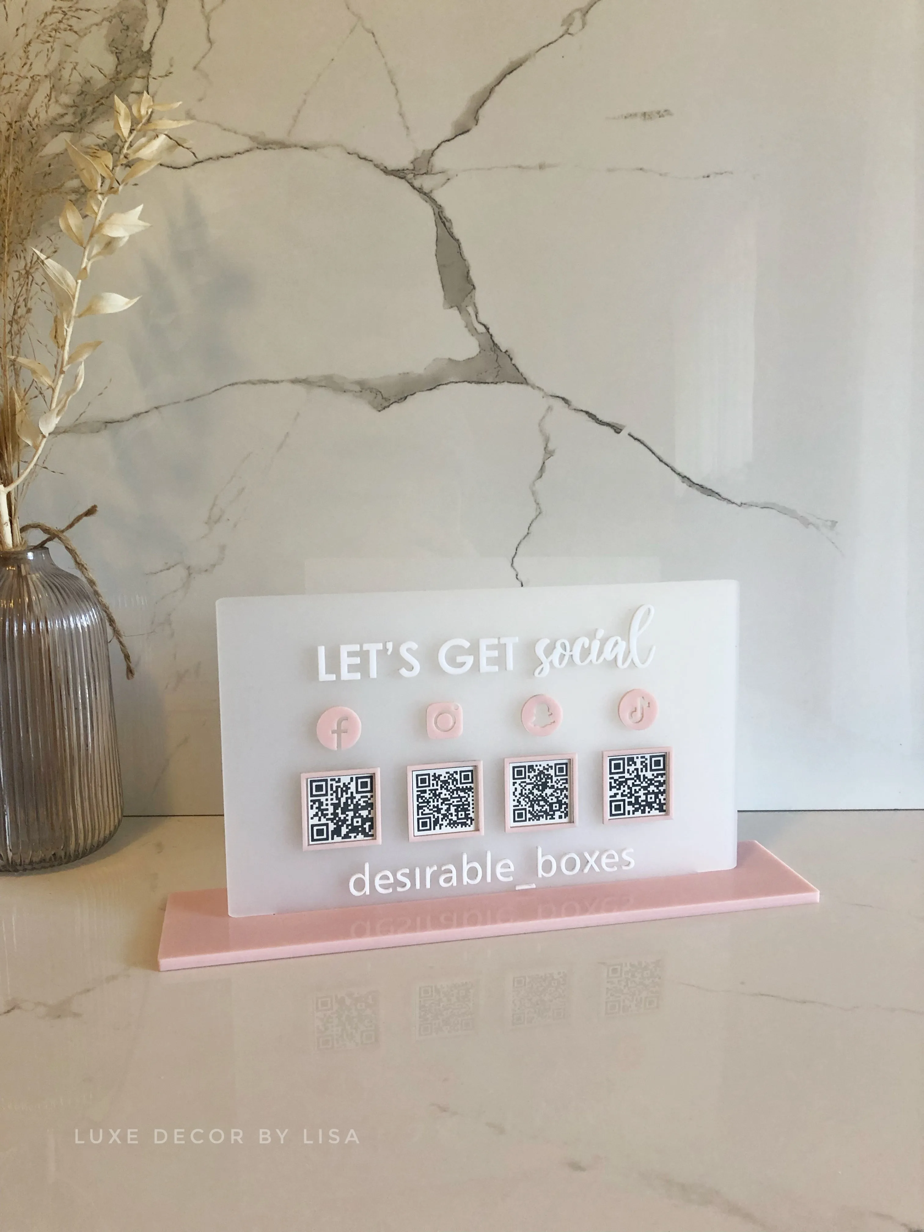 QR Code Sign - x 4 Horizontal Version