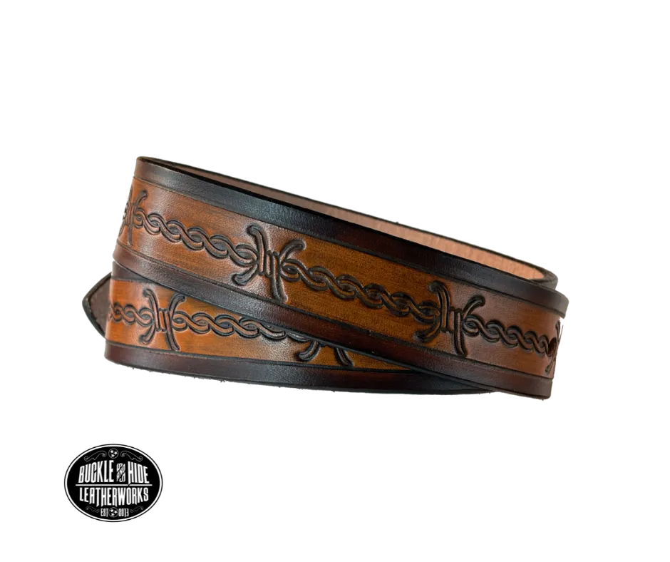 "Lil' Barbwire" Leather KIDS/CHILDRENS Name Belt
