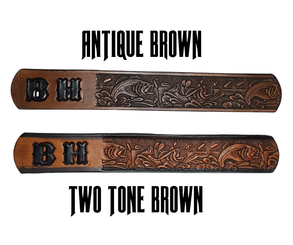 "Lil' Fishin" Leather KIDS/CHILDRENS Name Belt