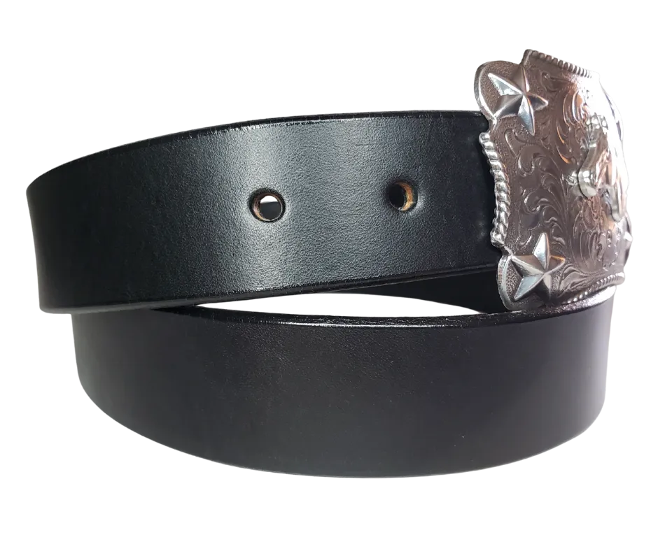 "Lil Longhorn" KIDS/CHILDRENS  Leather Belt/Buckle Combo