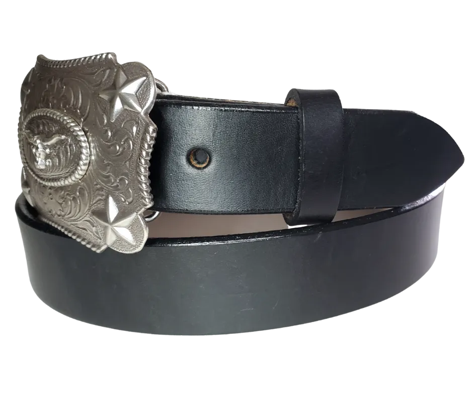 "Lil Longhorn" KIDS/CHILDRENS  Leather Belt/Buckle Combo