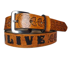 "Lil' Rose" Leather KIDS/CHILDRENS Name Belt