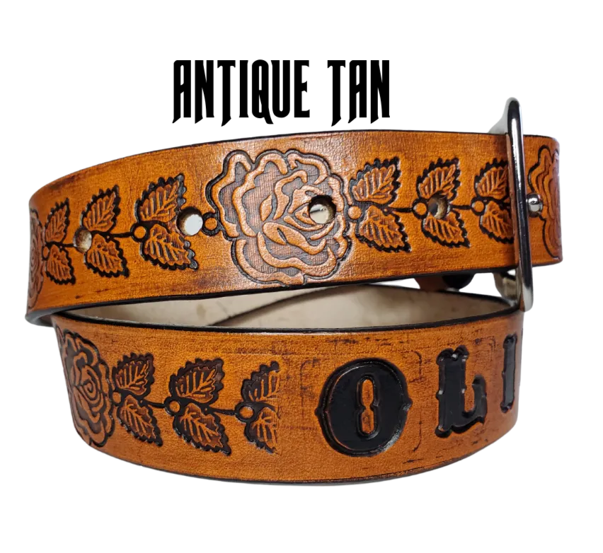 "Lil' Rose" Leather KIDS/CHILDRENS Name Belt
