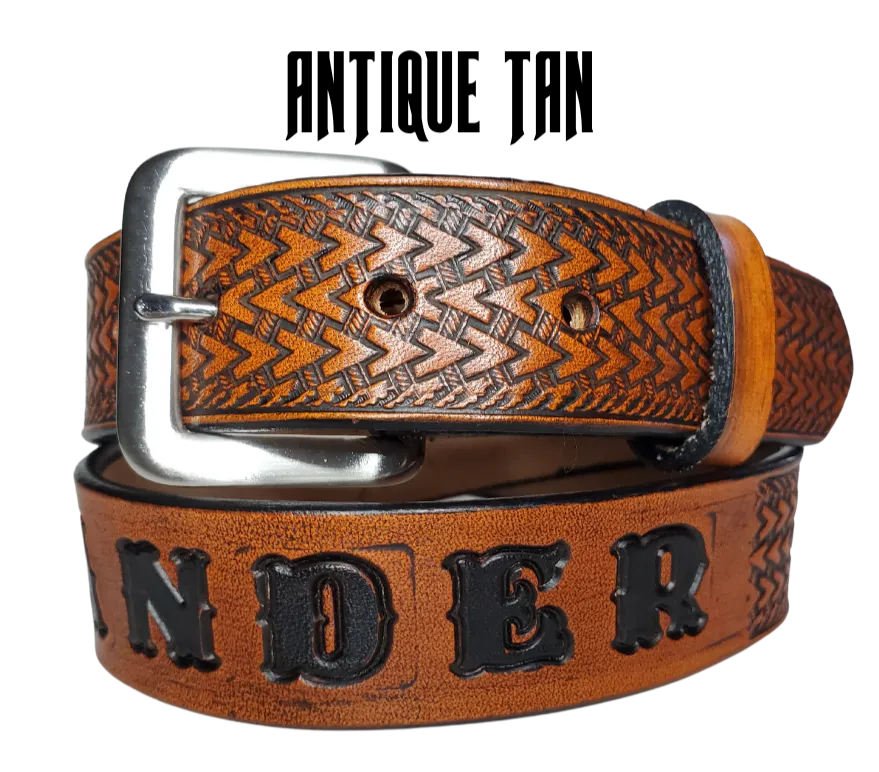"Lil' Wayfarer" Leather KIDS/CHILDRENS Name Belt