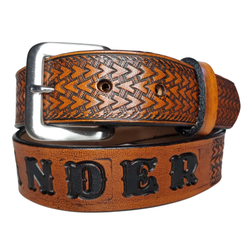 "Lil' Wayfarer" Leather KIDS/CHILDRENS Name Belt