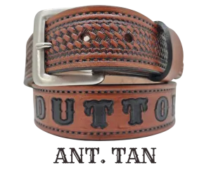 "The Dutton" Name Leather Belt