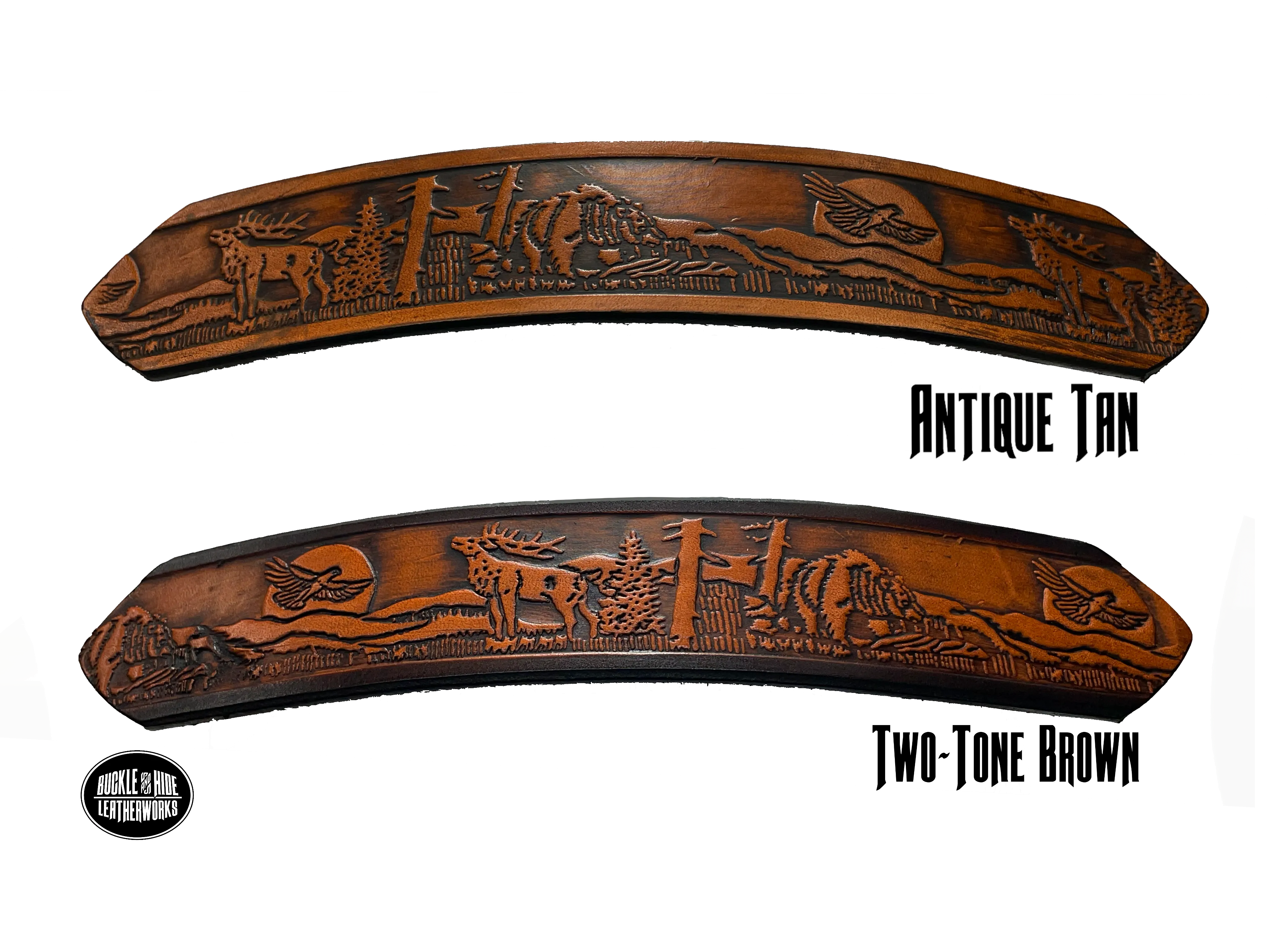 "The Rockies" Name Leather Belt