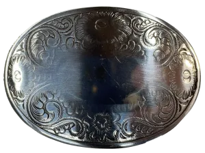 "The Silverton" Antique Silver Western Buckle