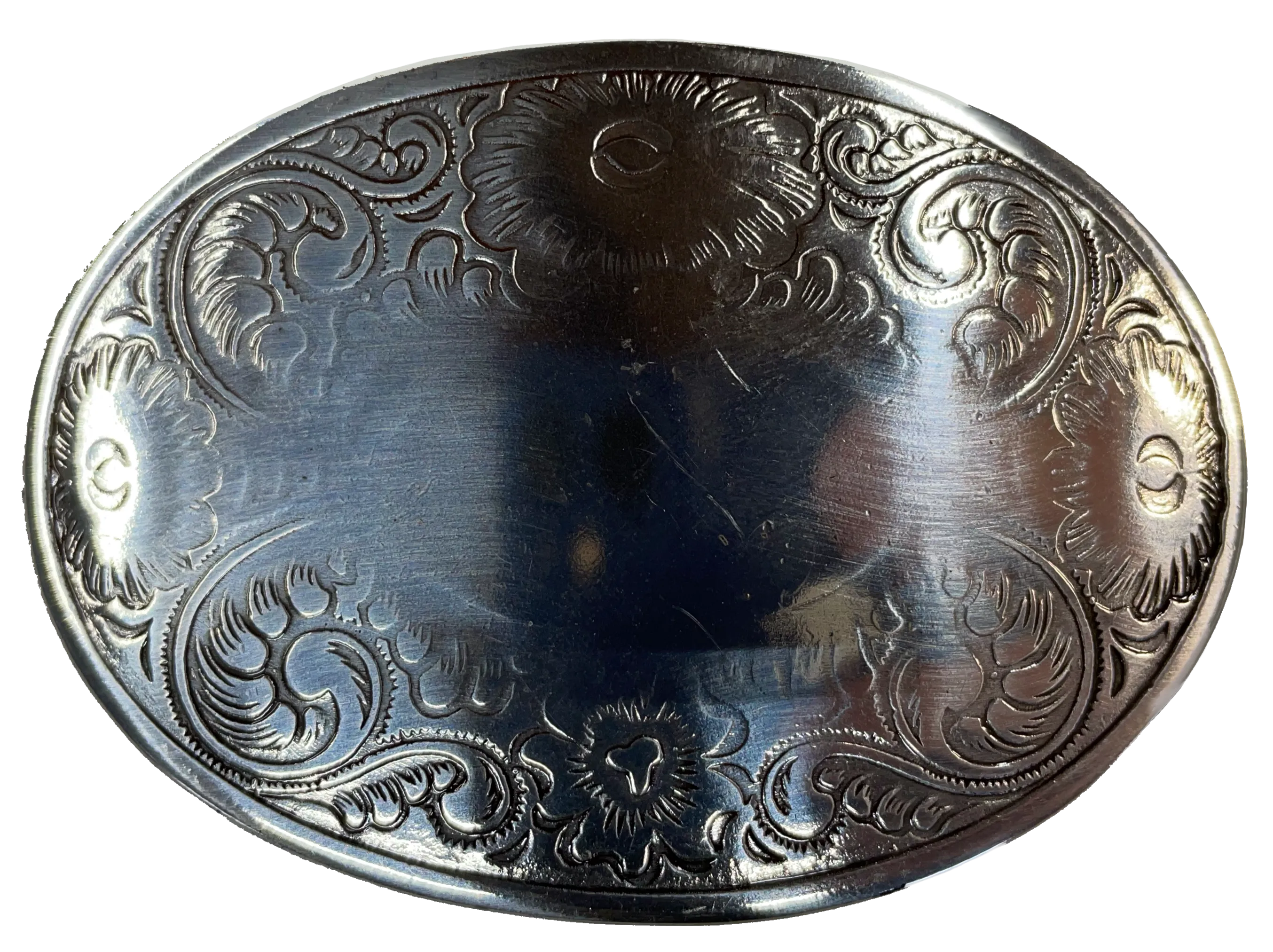 "The Silverton" Antique Silver Western Buckle