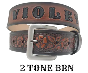 "The Wallflower" Leather Name Belt