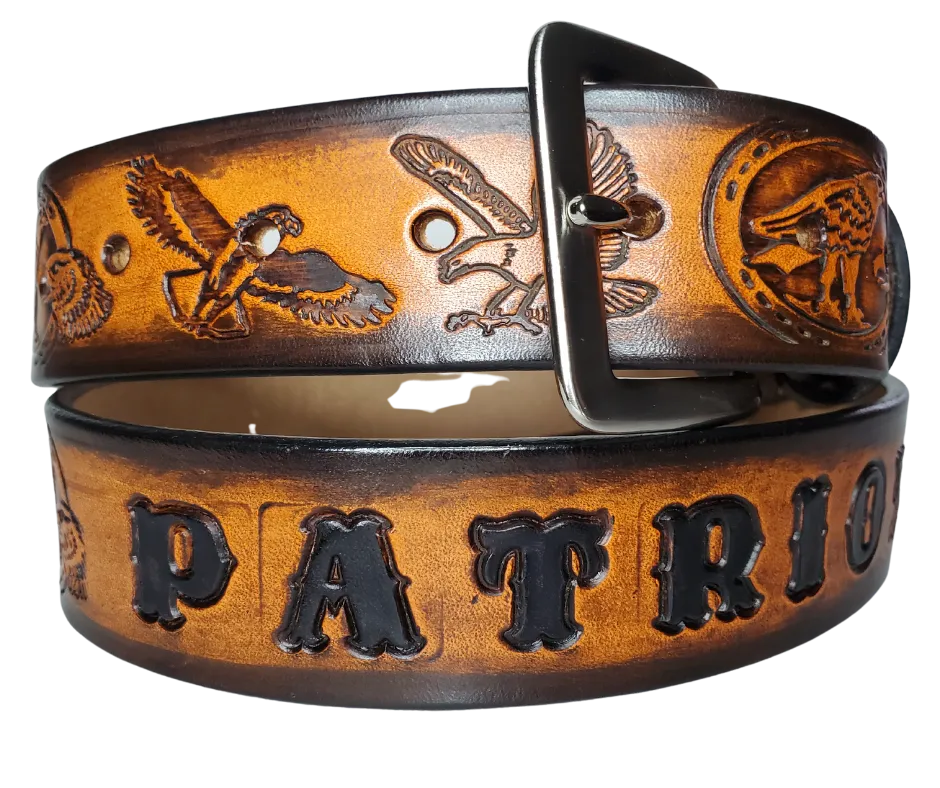 "Where Eagles Dare" Leather Belt