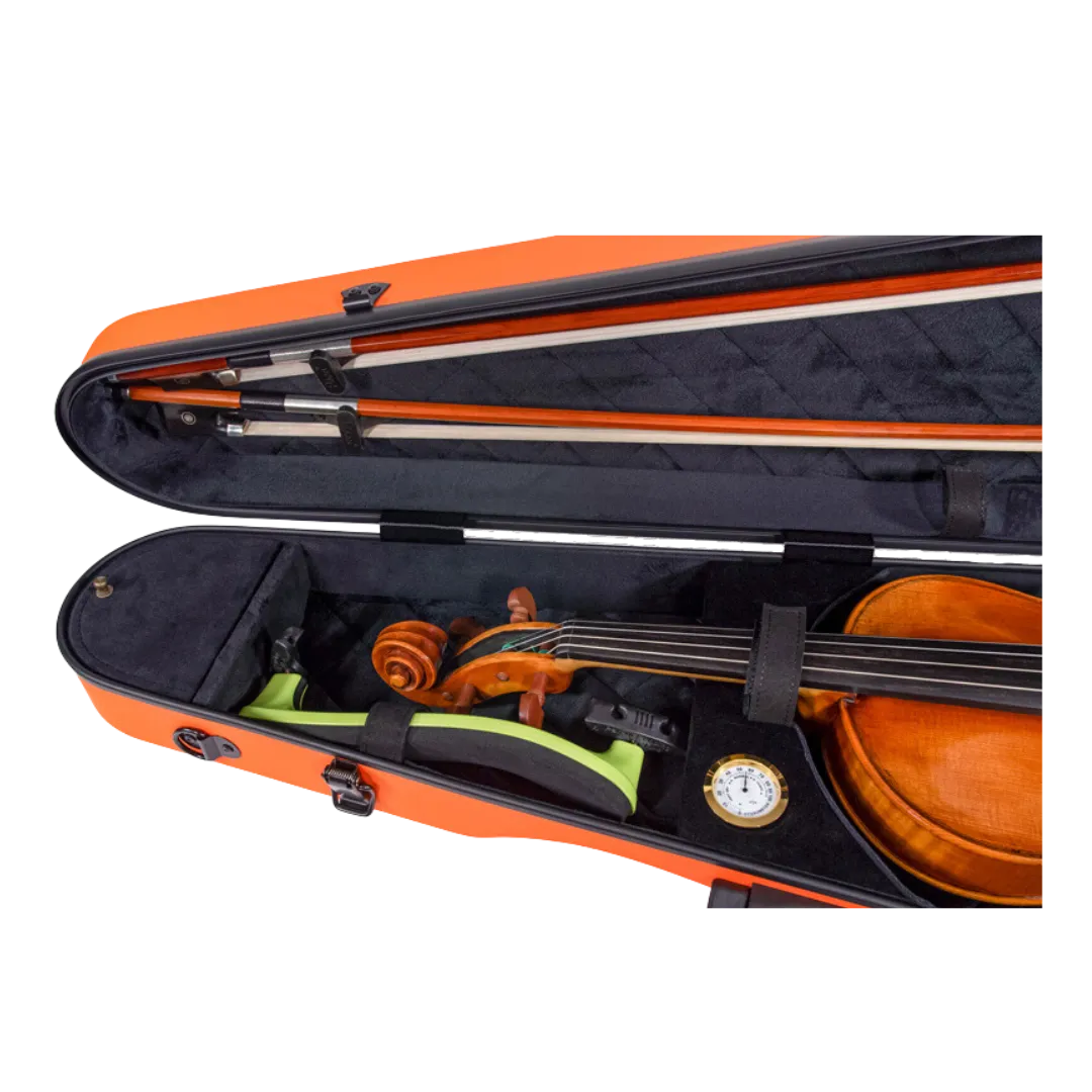 RAAN Shaped Violin Case Orange 1/4-1/2