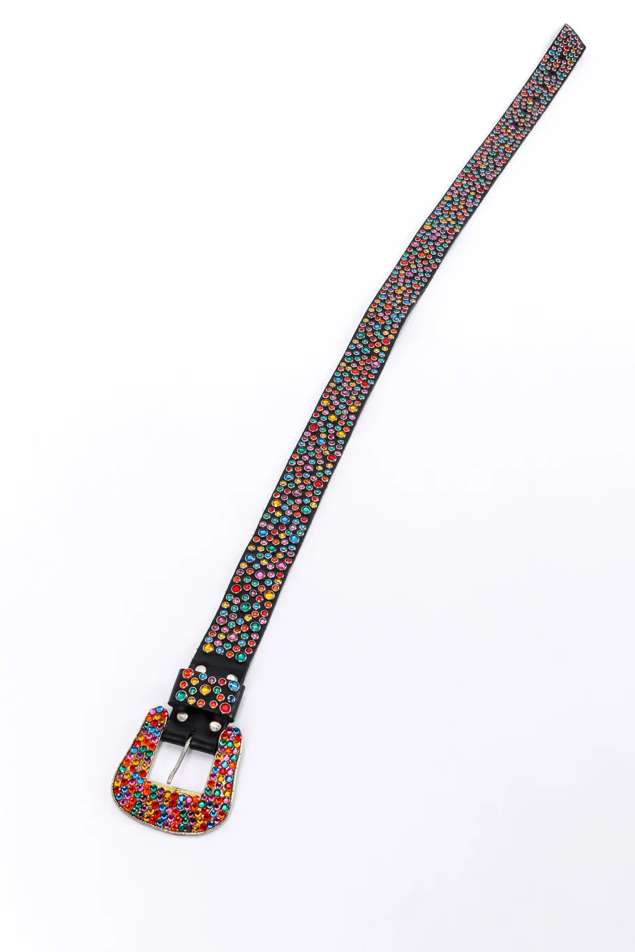 Rainbow Rhinestone Studded Belt