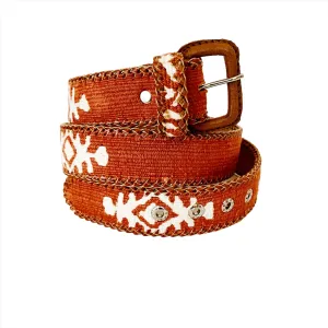 Rancho Belt - Burnt Orange & Cream