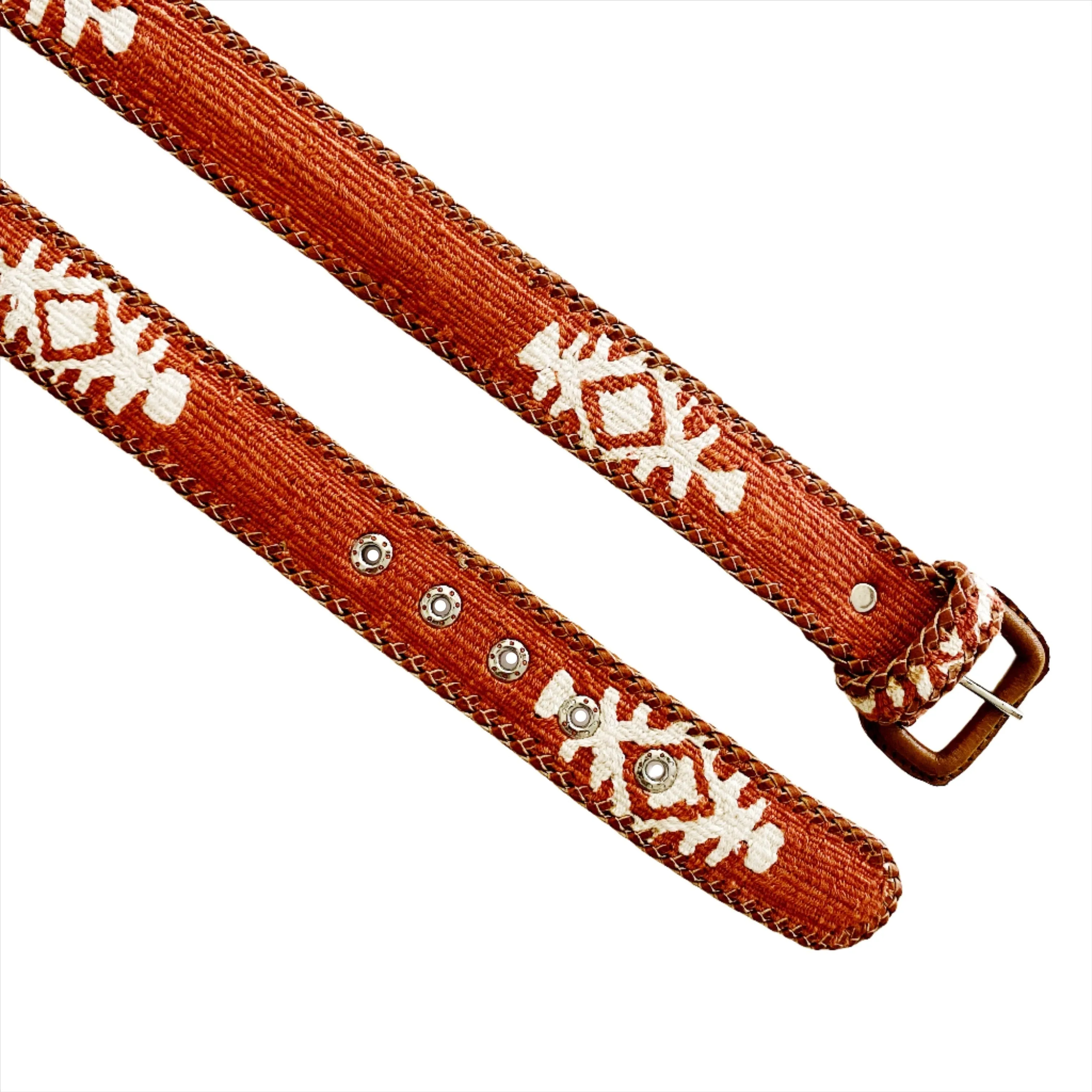 Rancho Belt - Burnt Orange & Cream