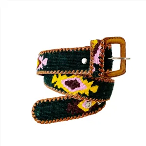 Rancho Belt - Forest Green Multi