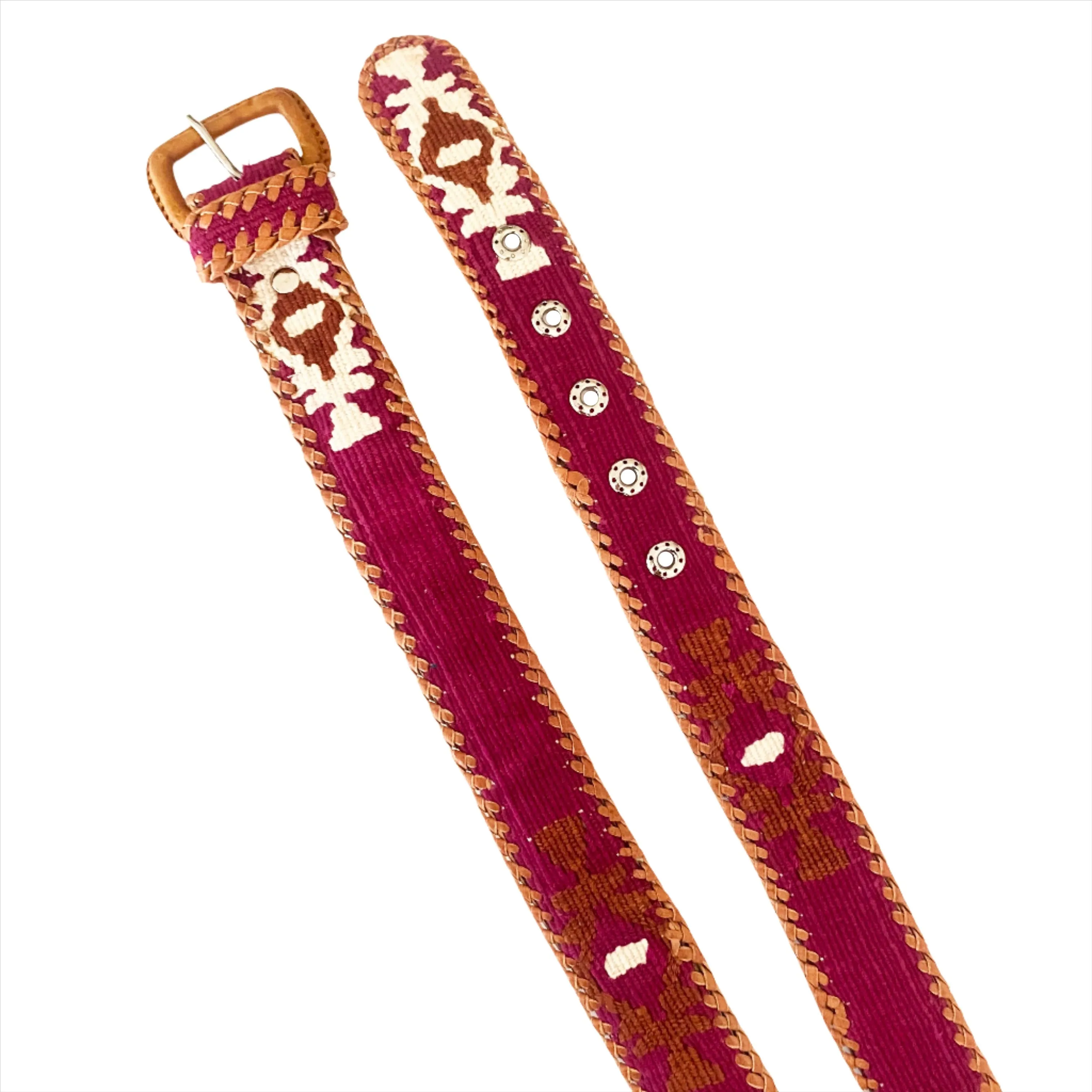 Rancho Belt - Magenta, Brown, & Cream