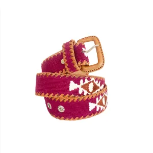 Rancho Belt - Magenta, Brown, & Cream