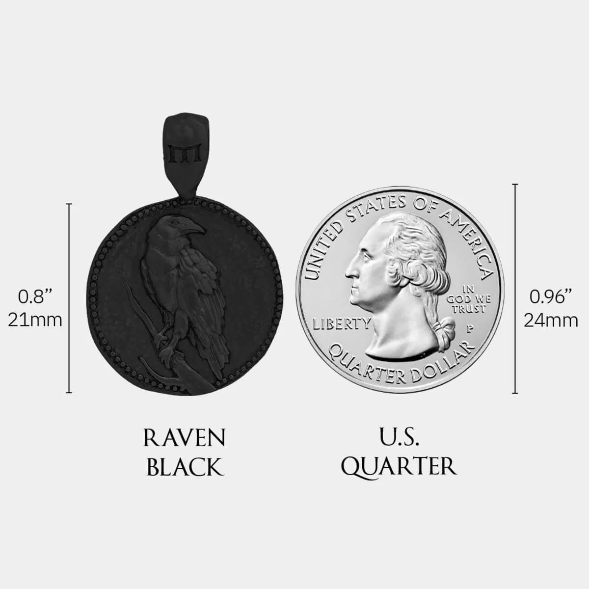 Raven Pendant - Black