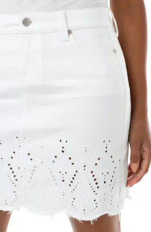 Raw Hem Denim Skirt