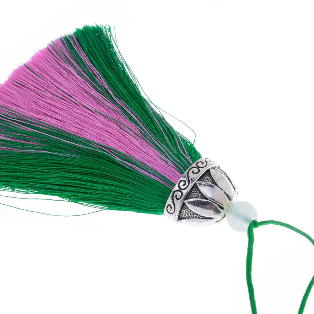 Rayon Tassel with Cap silk tassel earring tassel Handmade Tassels for pendant Keychain Handbag 2pcs 10190853