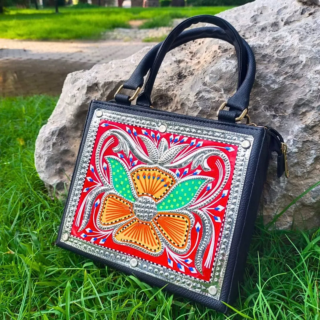 Red Cross Stitch Handbag