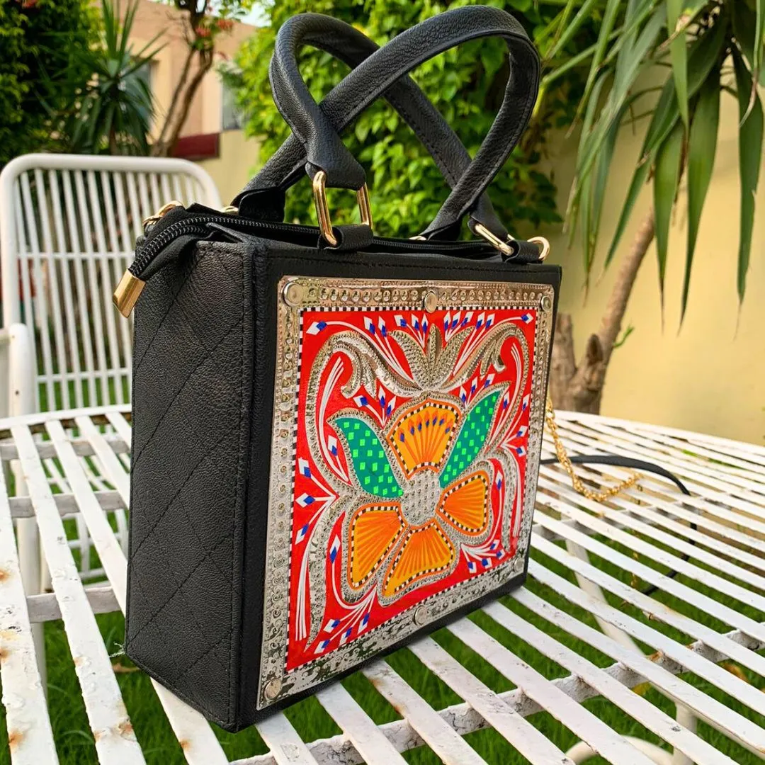 Red Cross Stitch Handbag