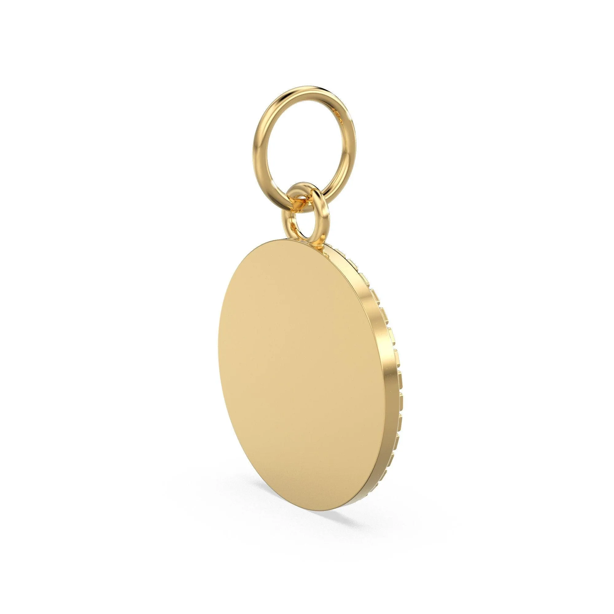 Red Heart Enamel Charm / Love 14k Solid Gold Pendant / 18k Gold Velntine Charm / Heart Gold Pendant / Mi Amor Charm